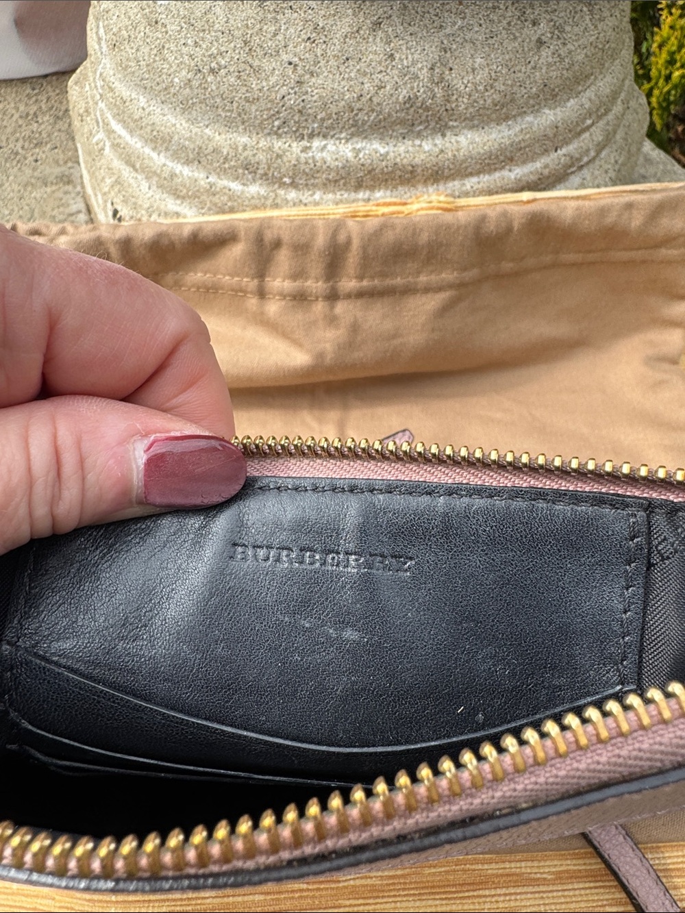 Burberry Pink Sequin Check Canvas Crossbody Purse - Picture 8 of 13